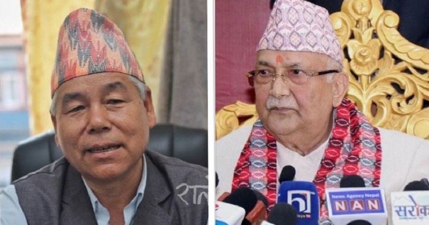 एमाले अध्यक्ष केपी ओली र देव गुरुङबीच ओली निवास बालकोटमा भेटवार्ता