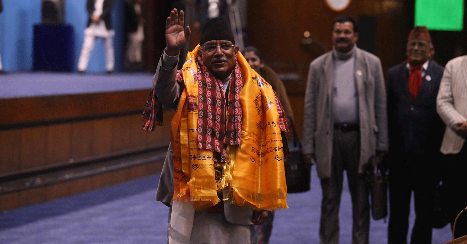 प्रचण्डलाई २६८ सांसदले गरे पक्षमा मतदान